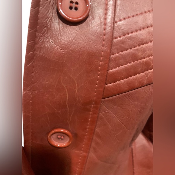 Vntg 70’s napskin trench coat with hood and belt - Picture 5 of 8